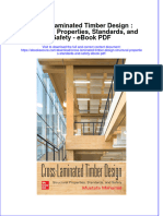 Download ebook Cross Laminated Timber Design Structural Properties Standards And Safety Pdf full chapter pdf