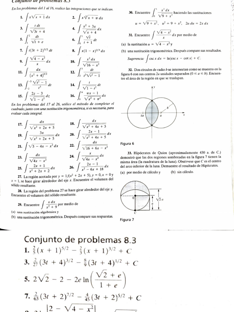 Taller integrar raíces y completar cuadrados (1) | PDF
