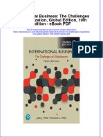 Download ebook International Business The Challenges Of Globalization Global Edition 10Th Edition Pdf full chapter pdf