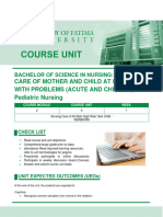Care of Mother and Child at Risk or With Problems (Acute and Chronic) : Pediatric Nursing