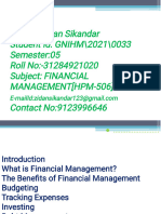 Zidan Sikandar Financal Management - 31284921020