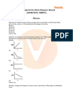 JEE Main 2024 (April 4 Shift 1) Physics Question Paper with Solutions [PDF]