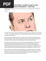 Twitter Not Even Elon Musk Is Wealthy Enough To Bring Absolute Free