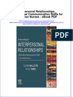 Ebook Interpersonal Relationships - Professional Communication Skills For Canadian Nurses PDF Full Chapter PDF