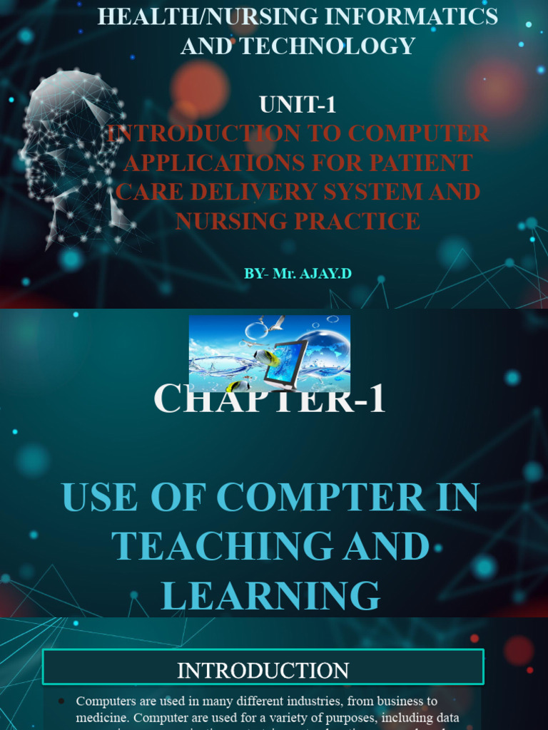 Of introduction to computer application for patient care delivery