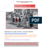 Httpsescoladansa Centrelectura Catwp-Contentuploads202208curs2022-2023 - Horaris PDF