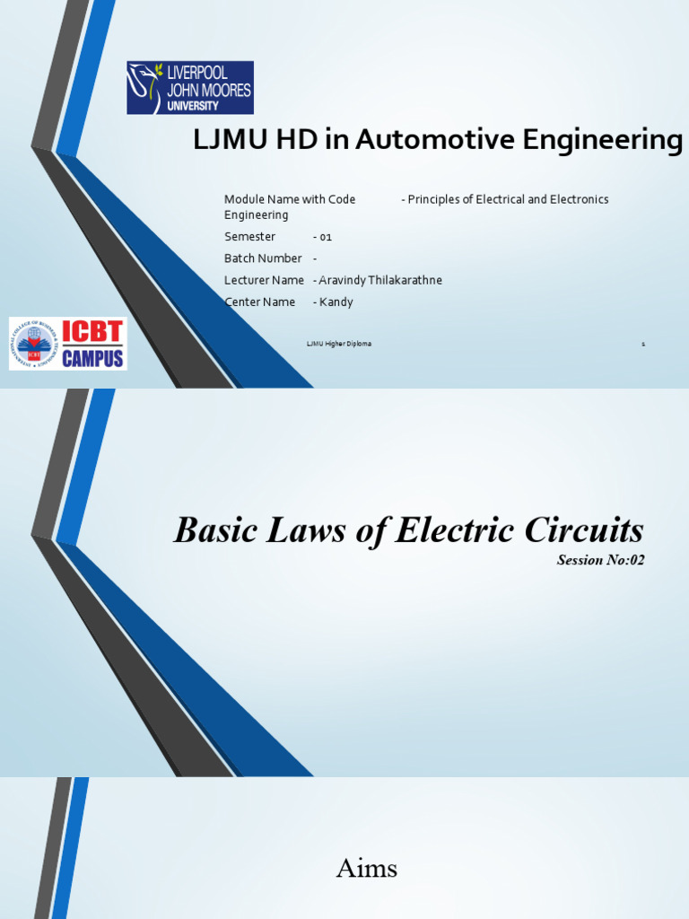 LJMU HD in Automotive Engineering Download Free PDF Electrical