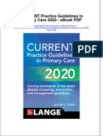 Download ebook Current Practice Guidelines In Primary Care 2020 Pdf full chapter pdf