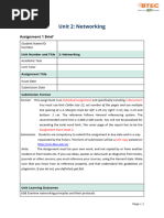 02 - Networking - Assignment 1 Brief