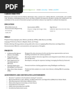 Resume-Python Developer