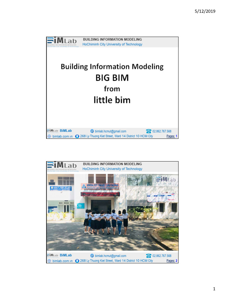 3. DHBK 2019.05.15 BIM Lab BIG BIM from little bim | PDF | Building ...
