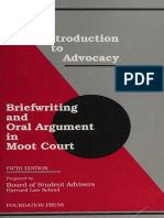 Introduction to Advocacy Briefwriting and Oral Argument in Moot Court Harvard Law School. Board of Student Advisers Z Library