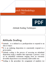 Research Methodology Unit 5 Attitude Measurement