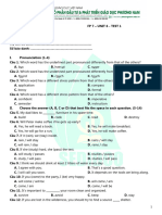 Ôn Tập Giữa Học Kì II - Unit 6 - Test 1