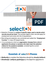 Selection Placement and Induction