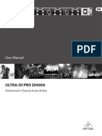 Behringer Ultra Di Di4000 Rackmount Direct Box Di4000 B H Photo 119002 User Manual
