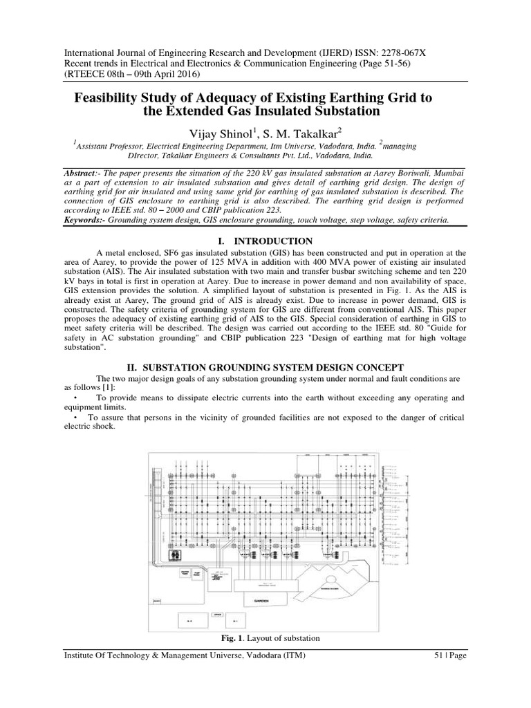 Feasibility of Earthing Grid for GIS | PDF | Electrical Substation ...