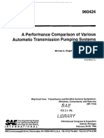 A Performance Comparison of Various Automatic Transmission Pumping Systems