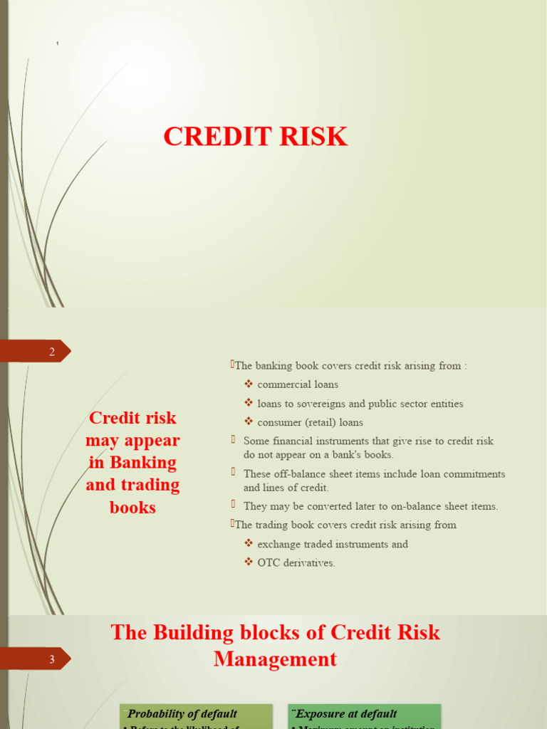 Chapter 11 Credit Risk Management PDF Financial Risk Credit Risk
