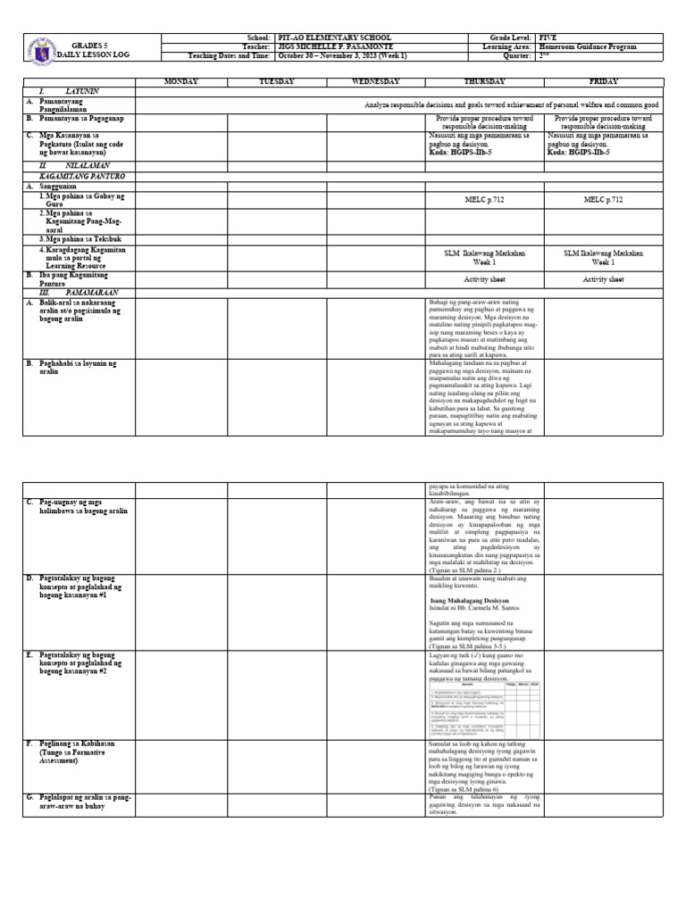 Dll Hgp 5 Q2 Week 1 Pdf