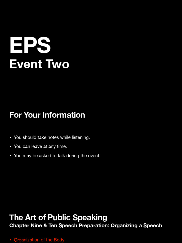 EPS Event Two | PDF | Human Communication | Cognitive Science