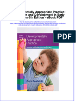 Ebook Developmentally Appropriate Practice Curriculum and Development in Early Education 6Th Edition PDF Full Chapter PDF