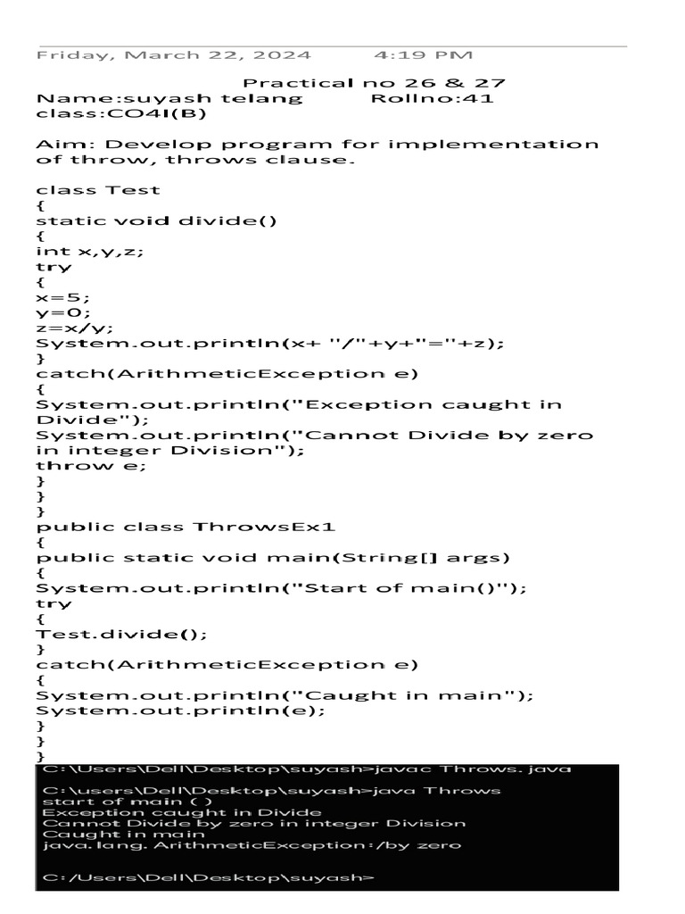 Practical No 26 27 Java | PDF