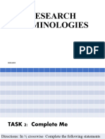 Basic Terminologies Activity