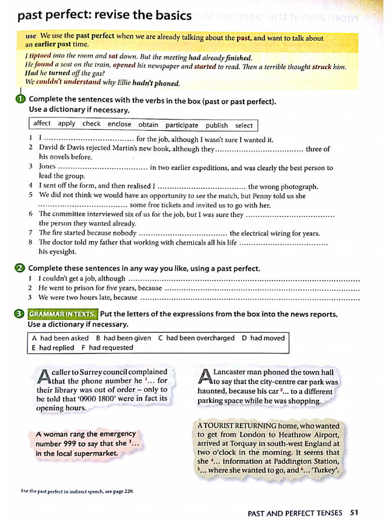 Understanding Past Perfect Tense | PDF