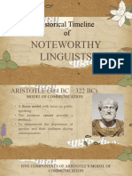 Historical Timeline of Noteworthy Linguists