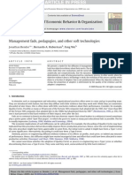 Journal of Economic Behavior & Organization: Management Fads, Pedagogies, and Other Soft Technologies