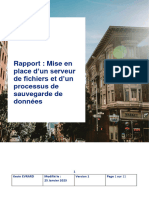Rapport - Mise en Place Serveur de Fichiers SAMBA & Sauvegarde