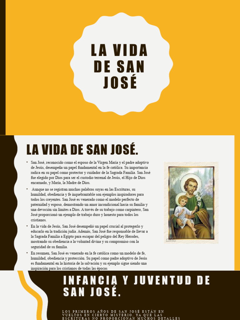 Vida y legado de San José | PDF | San José | María, madre de Jesús