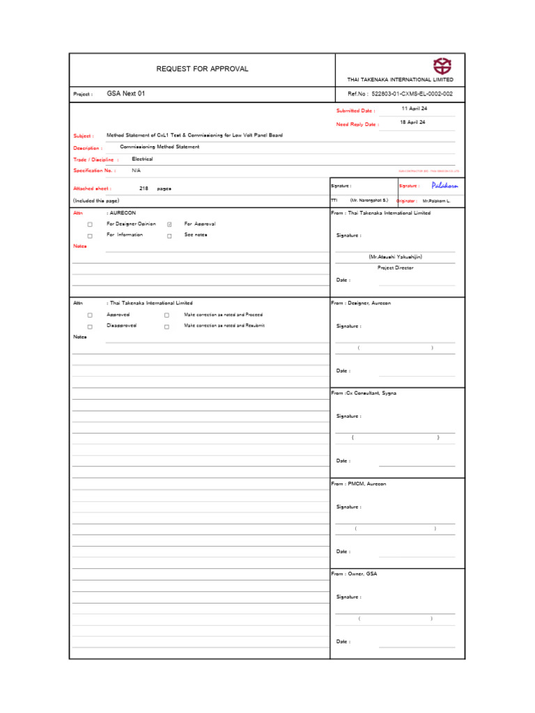Method Statement for Low Volt Panel Testing | PDF | Electrical ...
