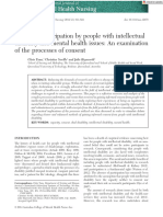 Research Participation by People With Intellectual Disability and Mental Health Issues: An Examination of The Processes of Consent