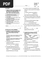 Focus 3 Unit 7 Test Overview | PDF
