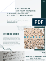 Advanced Statistical Methods in Meta-Analysis Enhancing Accuracy, Reliability, and Insights