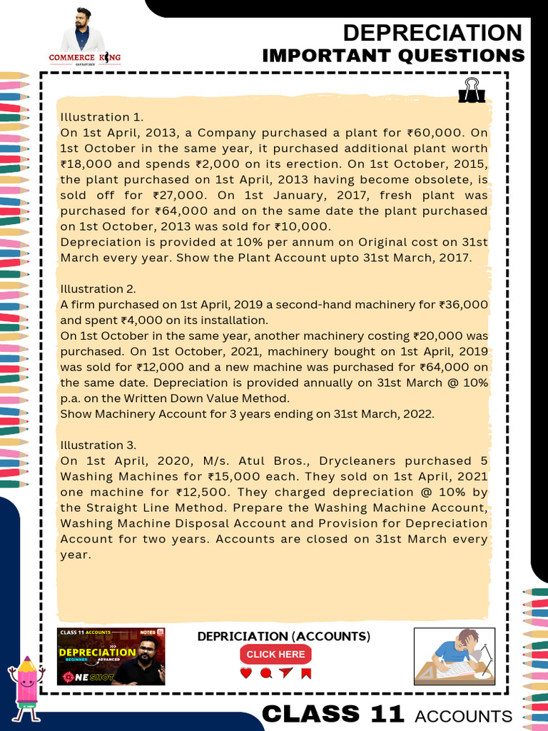 Depreciation Worksheet Pdf Depreciation Debits And Credits