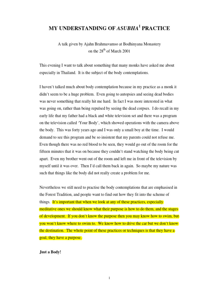 Understanding Body Contemplation | PDF | Indian Philosophy | Buddhist ...