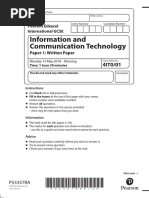 Information and Communication Technology: Paper 1: Written Paper