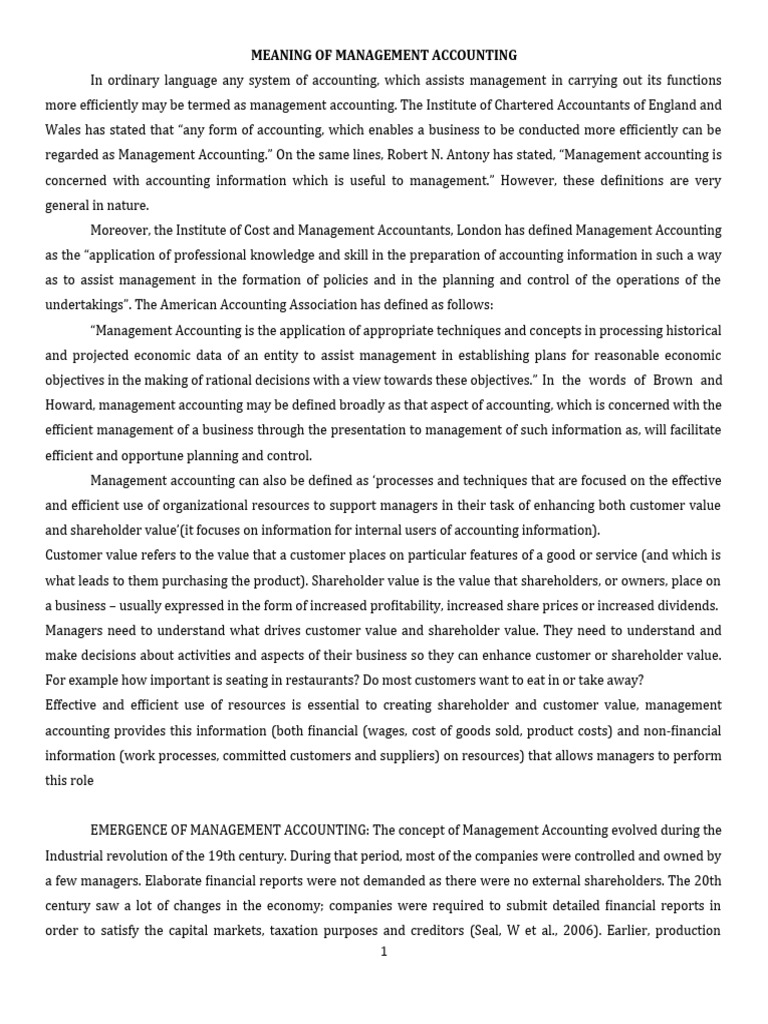 Management Accounting Pdf Management Accounting Accounting