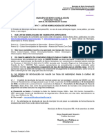 Aviso #17 - Listas Homologadas de Aprovados - Edital 04 - 2022 Bento Gonçalves