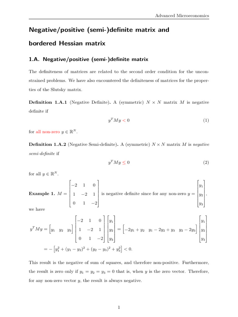 SOC Bordered Hessian PDF Matrix (Mathematics) Mathematics