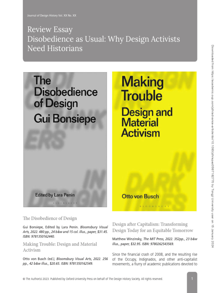 Disobedience As Usual - Why Design Activists Need Historians | PDF ...