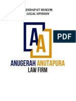 PENDAPAT HUKUM - Legal Opini