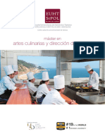 Master en Artes Culinarias y Direccion de Cocina Macdc