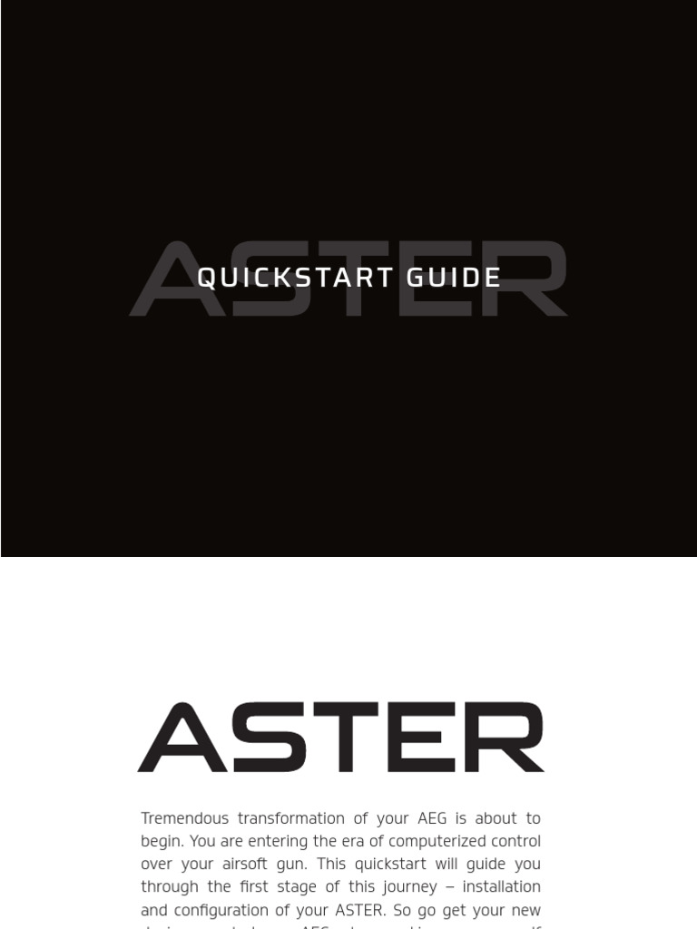 GATE Aster Quickstart Guide | PDF
