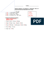 Balancing Equation Worksheet Answer Key