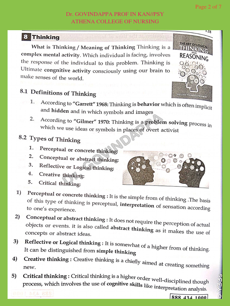 THINKING | PDF | Thought | Reason