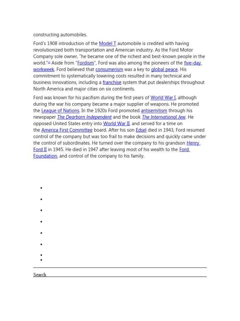 DOKUMENTUMOK S WEBHELYEK FORD T SA intelligence overview